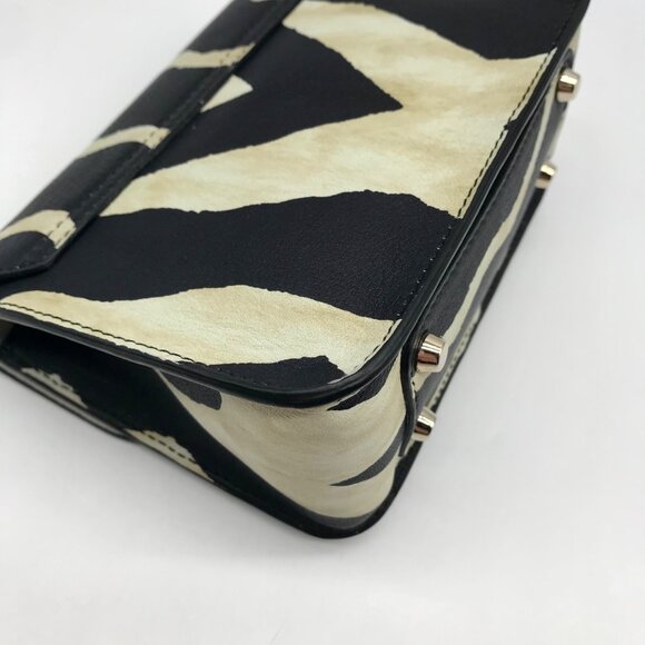 Furla Black Zebra Print Metropolis Crossbody Bag - Picture 9 of 11